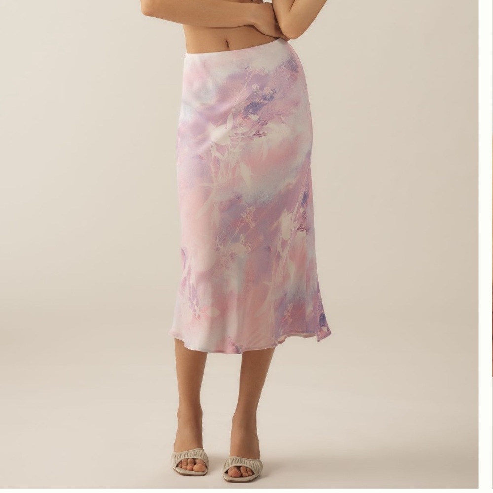 NWT Anthropologie Tilda Midi Slip Skirt